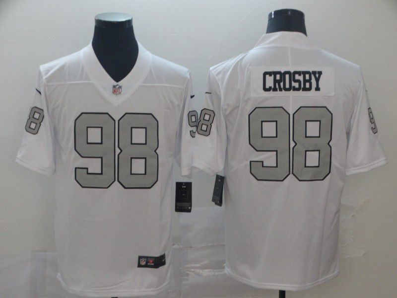 Men Oakland Raiders #98 Crosby White Nike Vapor Untouchable Limited Player NFL Jerseys->oakland raiders->NFL Jersey